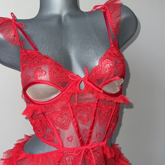 For love and lemons woman’s lace teddy size Small NEW - Picture 3 of 10